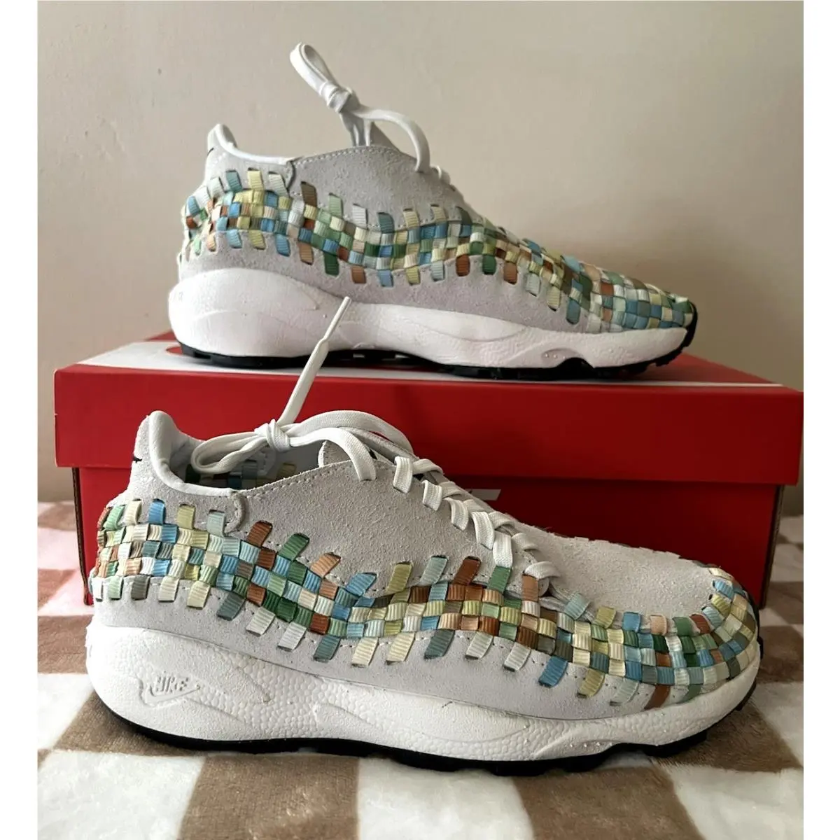 Nike Air Footscape Woven Sneakers Rainbow FB1959-101 Women’s Size 7.5