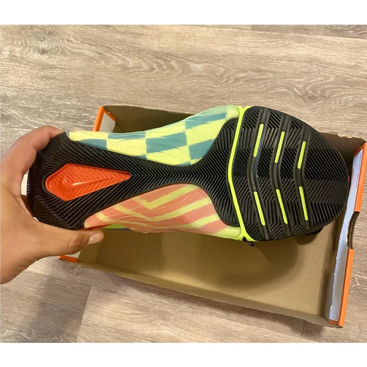 Nike shoes - Nike Metcon 7 AMP - Metcon AMP - DH3382-703 - Desert Ochre-Mint Green-Light Silver-Black-Gum (UPC: 195866320437) 9