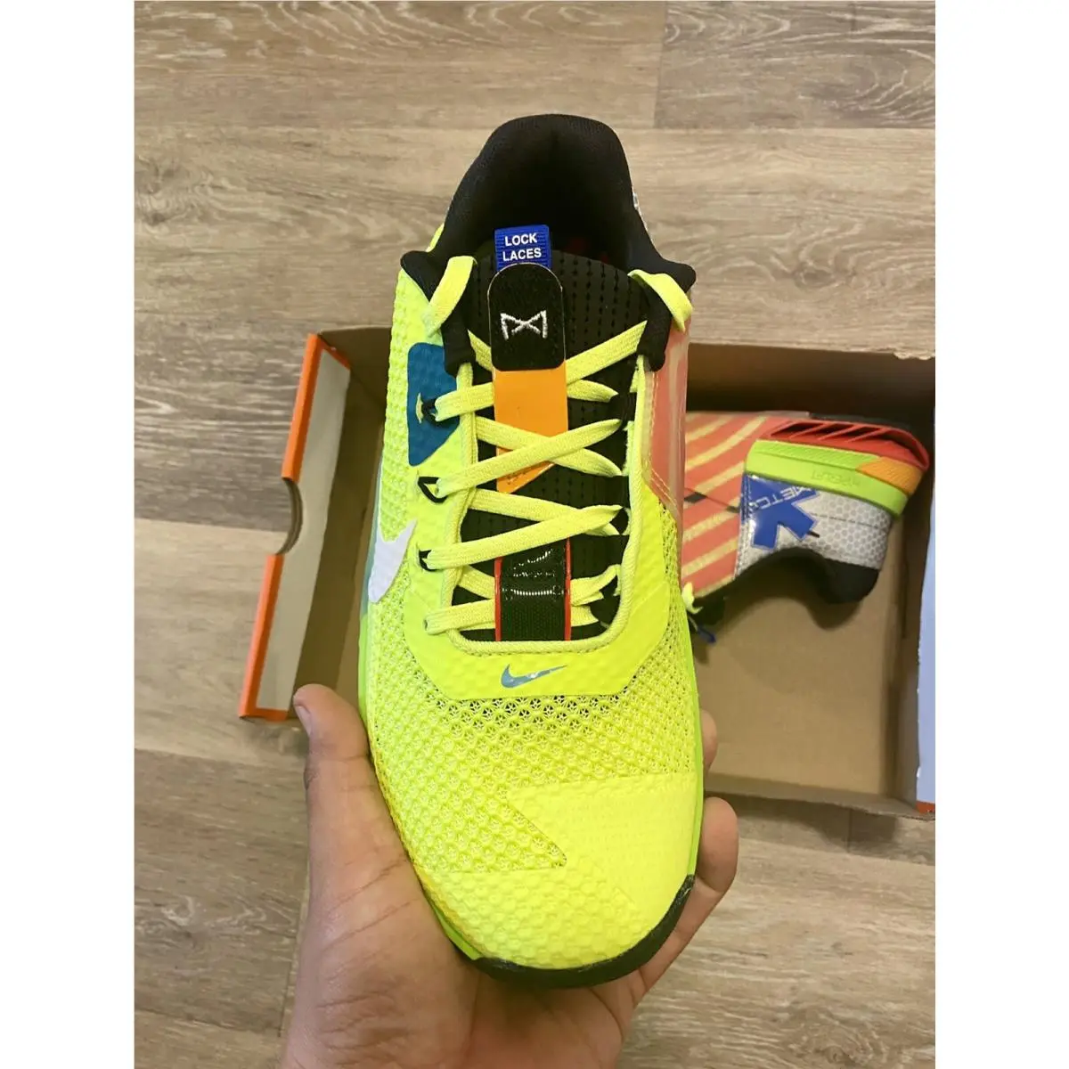 Nike shoes - Nike Metcon 7 AMP - Metcon AMP - DH3382-703 - Desert Ochre-Mint Green-Light Silver-Black-Gum (UPC: 195866320437) 4