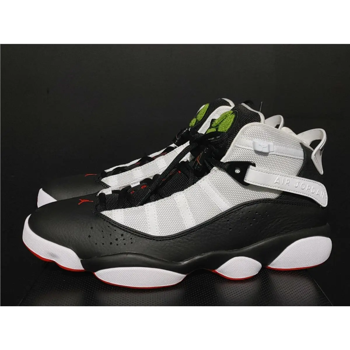 Jordan 6 Rings 322992-008 Mens Shoes Black Leather Sneakers Size 11 Nike