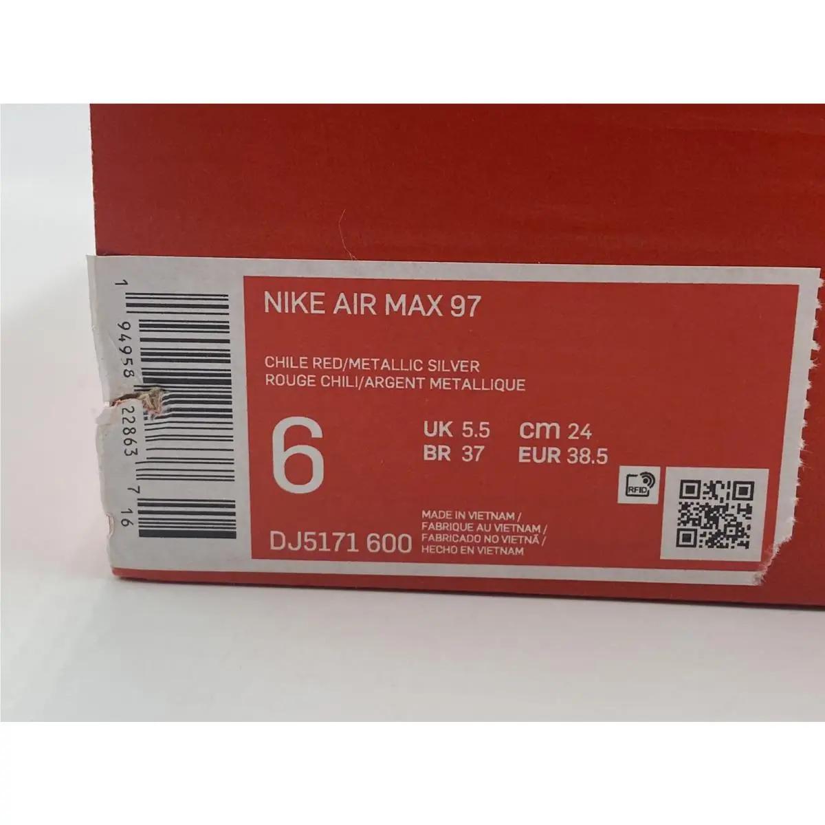 Nike shoes - Nike Air Max 97 - Air Max - DJ5171-600 - Red (UPC: 194958228637) 6