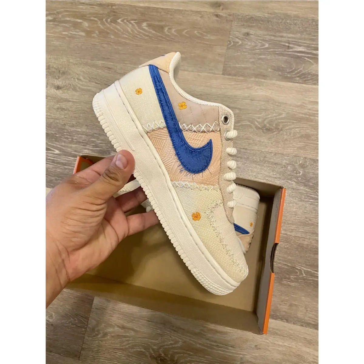 Nike shoes - Nike Air Force 1 `07 PRM - DV2223-100 - Sail-Dark Marina Blue (UPC: 195870934644) 8