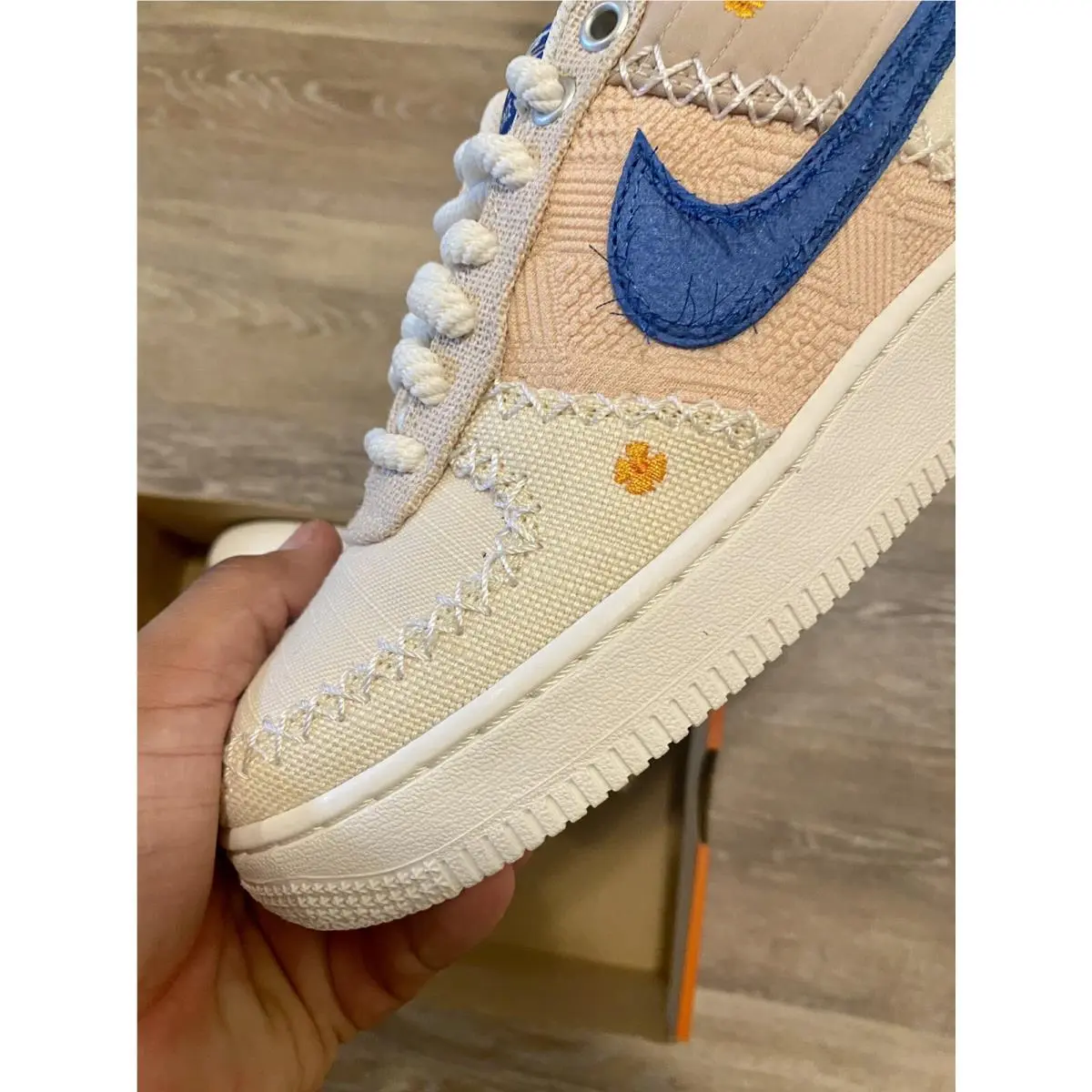Nike shoes - Nike Air Force 1 `07 PRM - DV2223-100 - Sail-Dark Marina Blue (UPC: 195870934644) 2