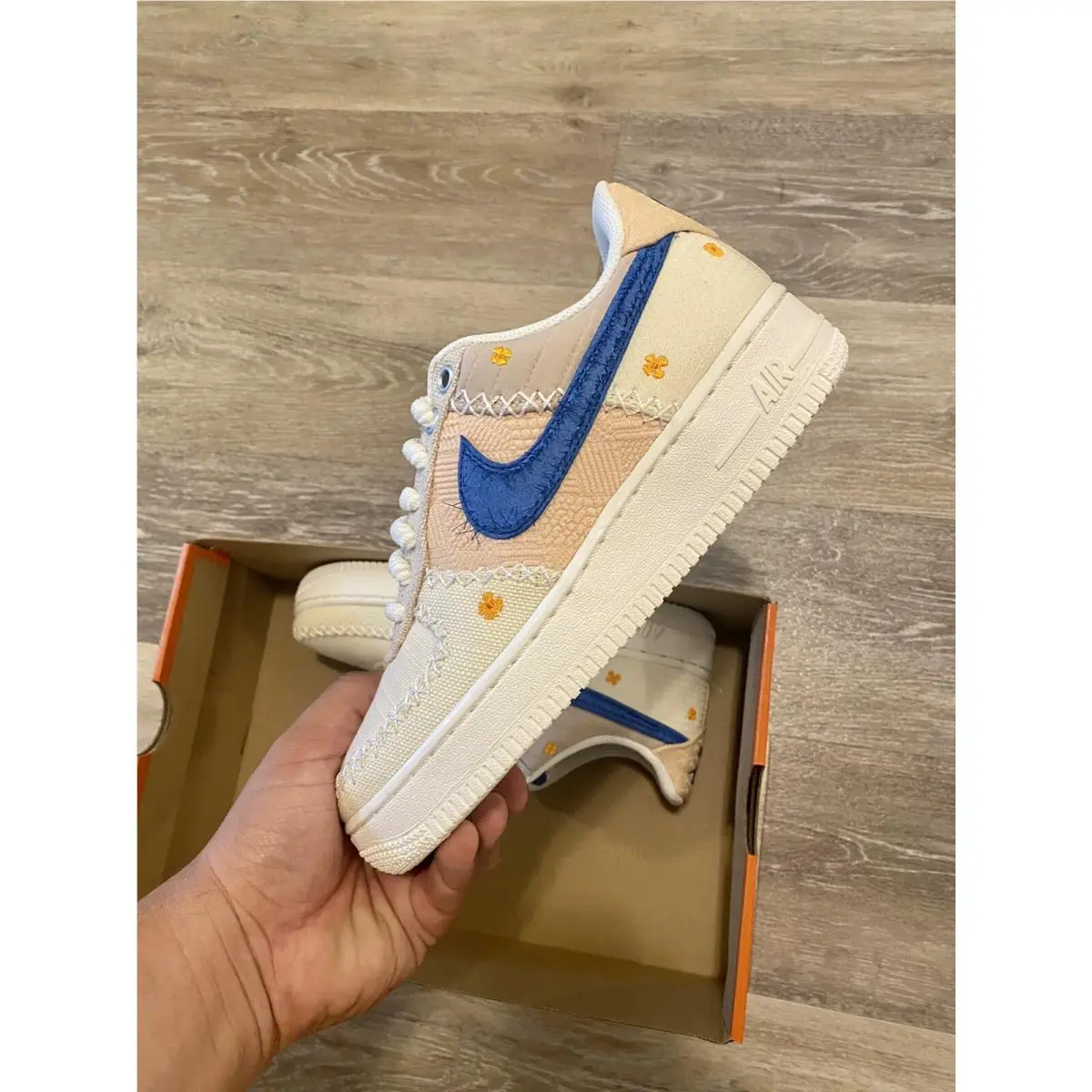 Nike shoes - Nike Air Force 1 `07 PRM - DV2223-100 - Sail-Dark Marina Blue (UPC: 195870934644) 3