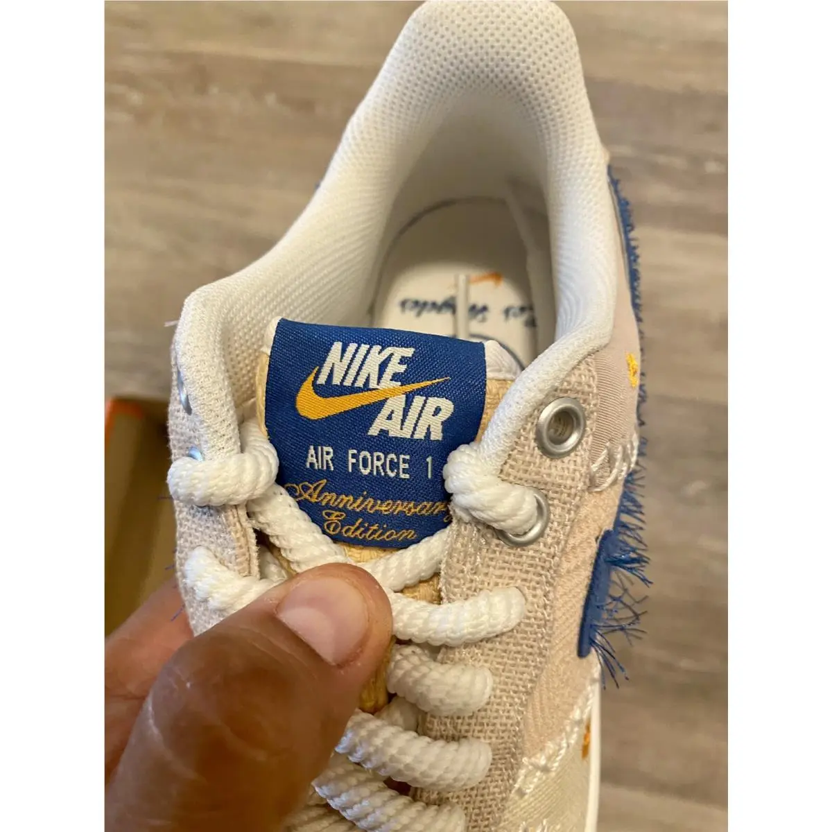 Nike shoes - Nike Air Force 1 `07 PRM - DV2223-100 - Sail-Dark Marina Blue (UPC: 195870934644) 6