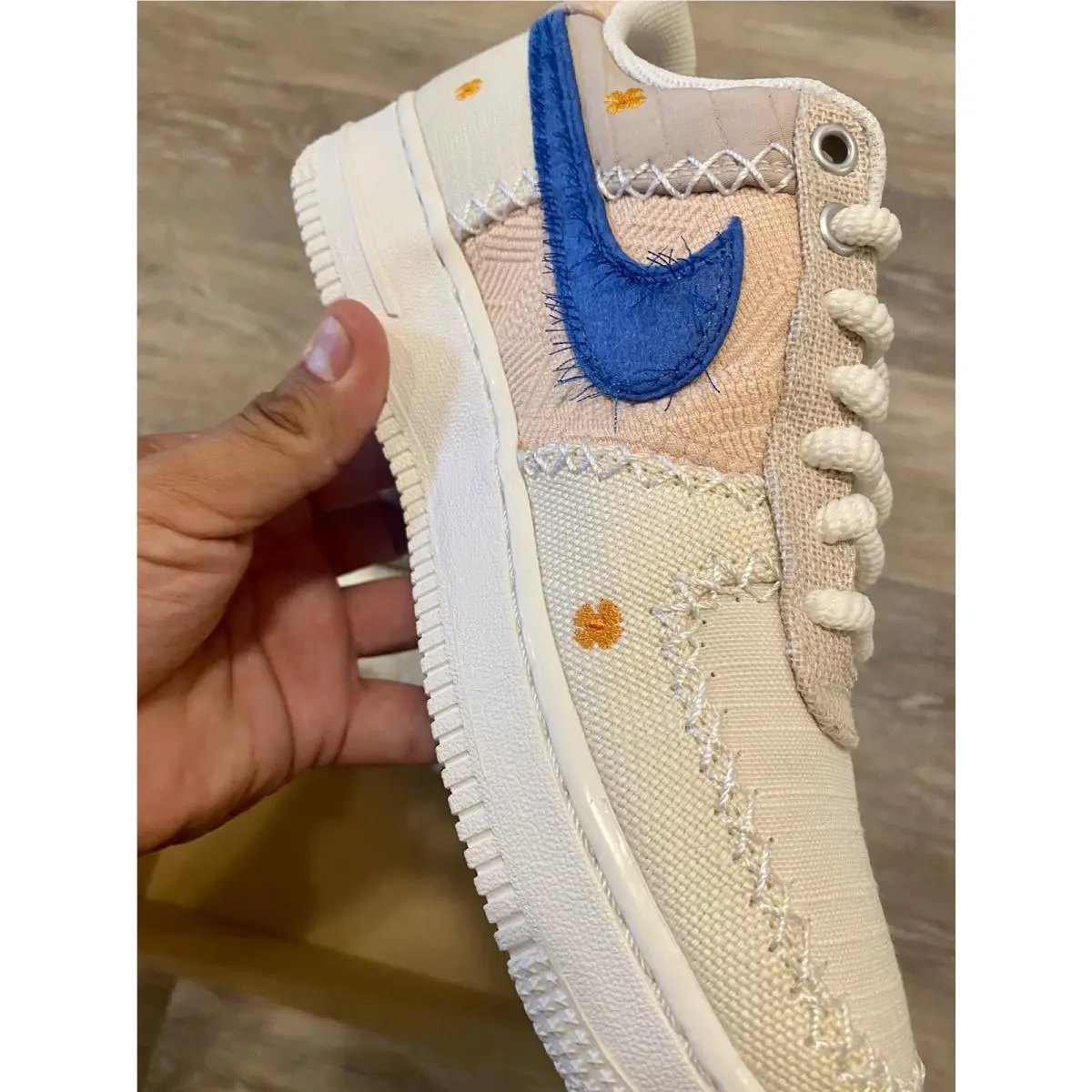 Nike shoes - Nike Air Force 1 `07 PRM - DV2223-100 - Sail-Dark Marina Blue (UPC: 195870934644) 7