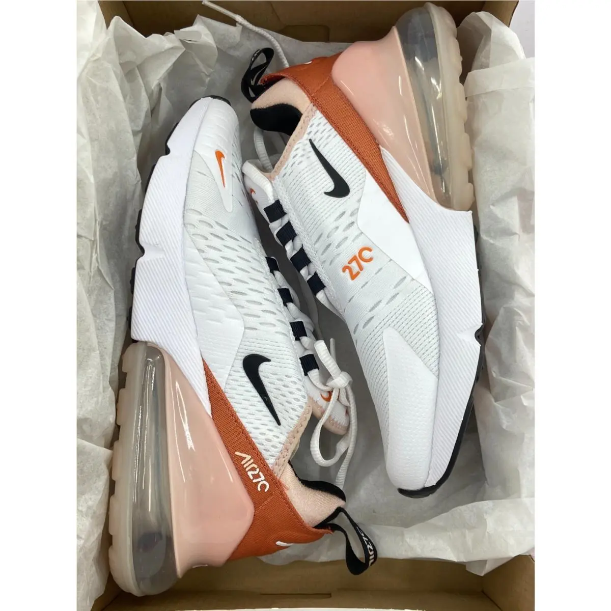 Air Max 270 Women s- 6.5- White Oxford / Pink Sunrise- DQ4693 100 by Nike