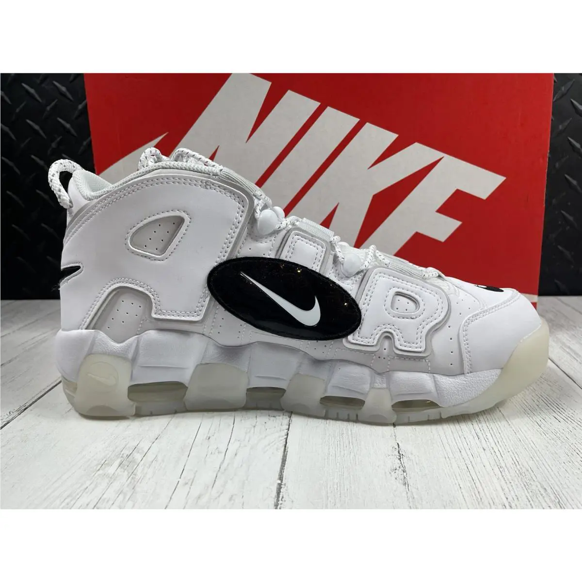 Nike shoes - Nike Air More Uptempo `96 - DQ5014-100 - White-Black-Photon Dust (UPC: 0195870821753) 8