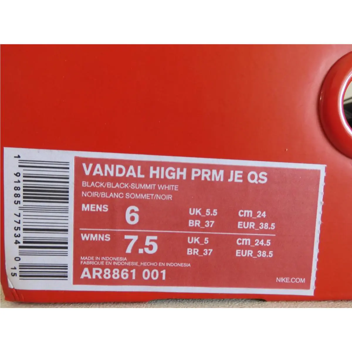 Nike shoes - Nike Vandal High - Vandal High - AR8861-001 - Black (UPC: 191885775340) 3