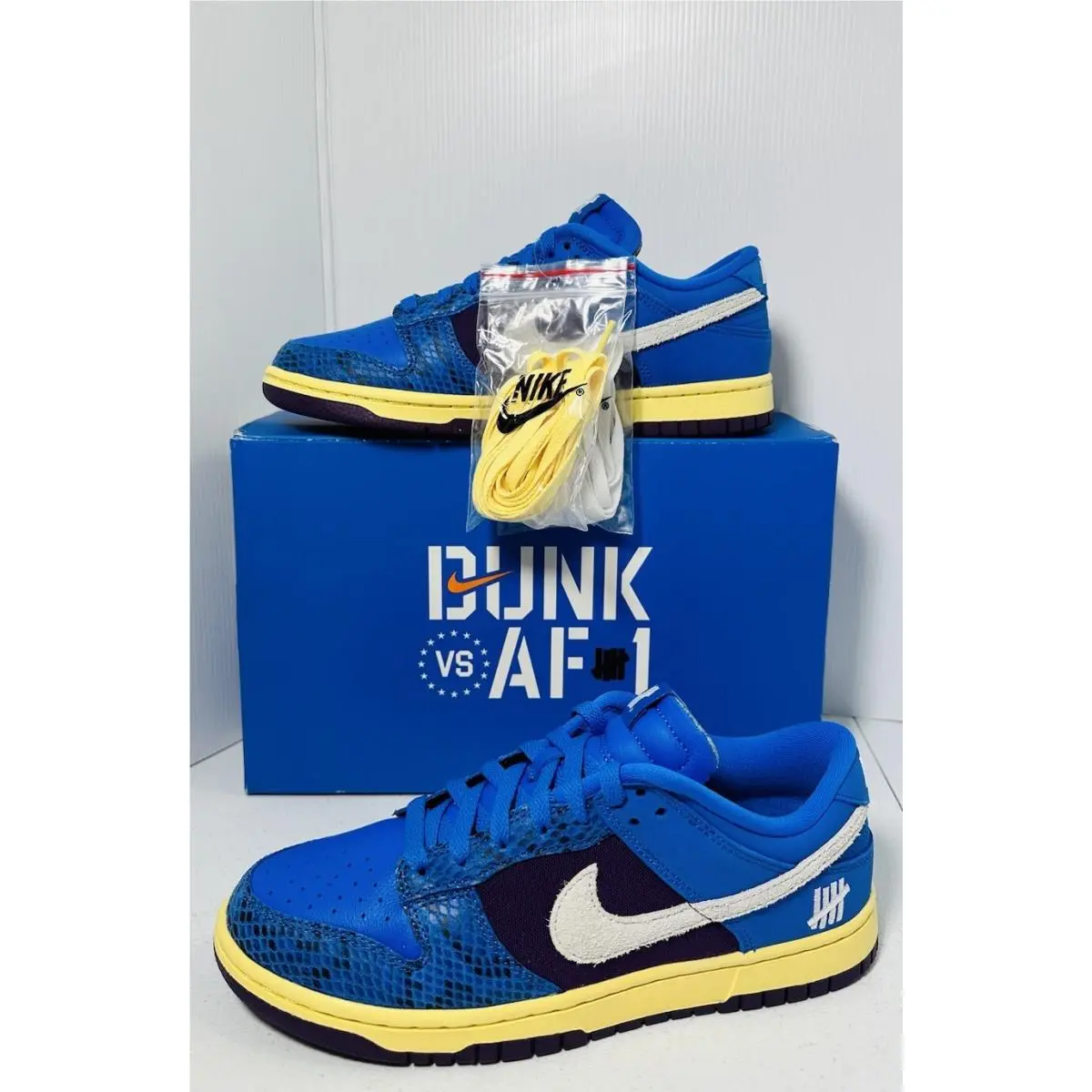 Nike Dunk Low x Undefeated 5 On It Dunk Vs. AF1 Size 5 DH6508-400