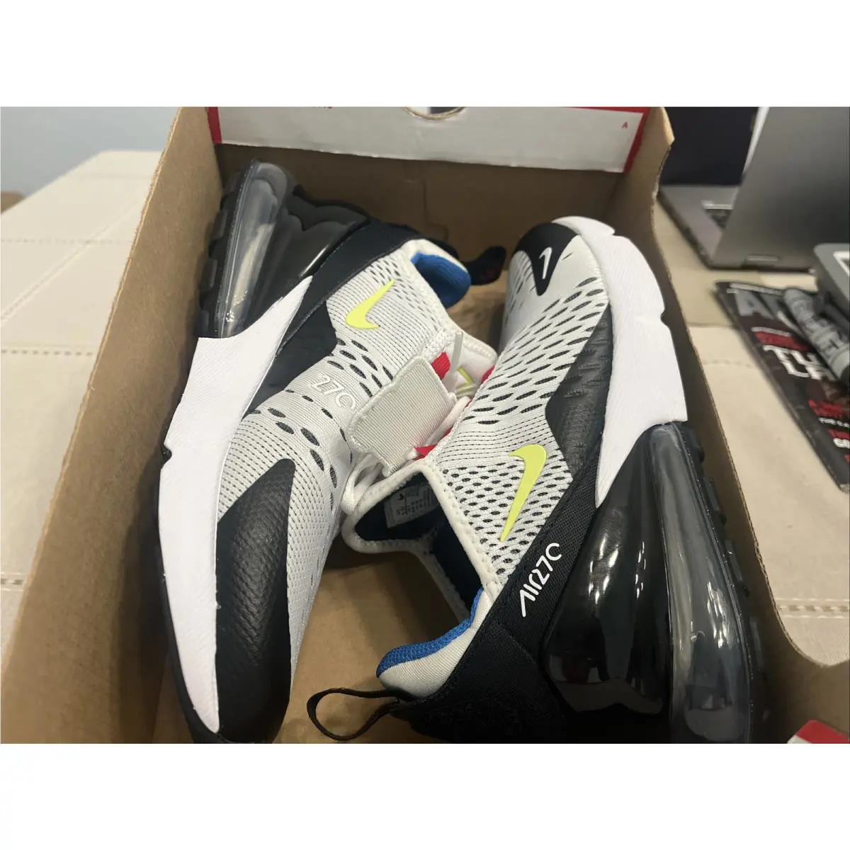 Nike shoes - Nike Air Max 270 GS - DQ1107-100 - White Lemon Twist Black 9