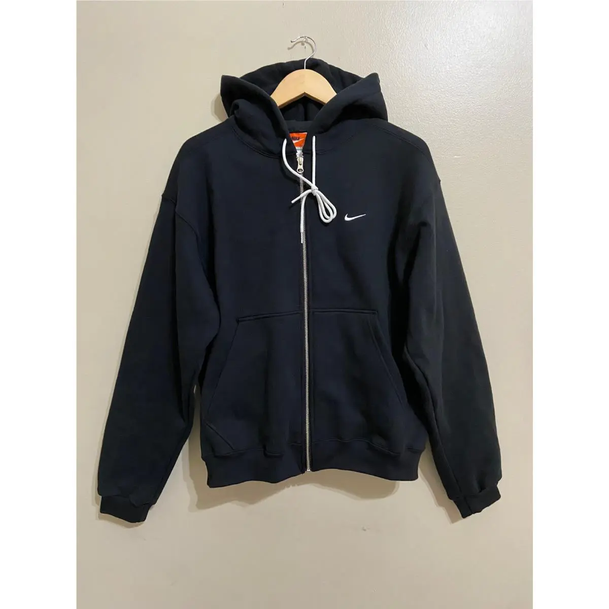 Men Nike Lab Full-zip Solo Swoosh Vintage Hoodie Made In Usa Size M DH5042-010
