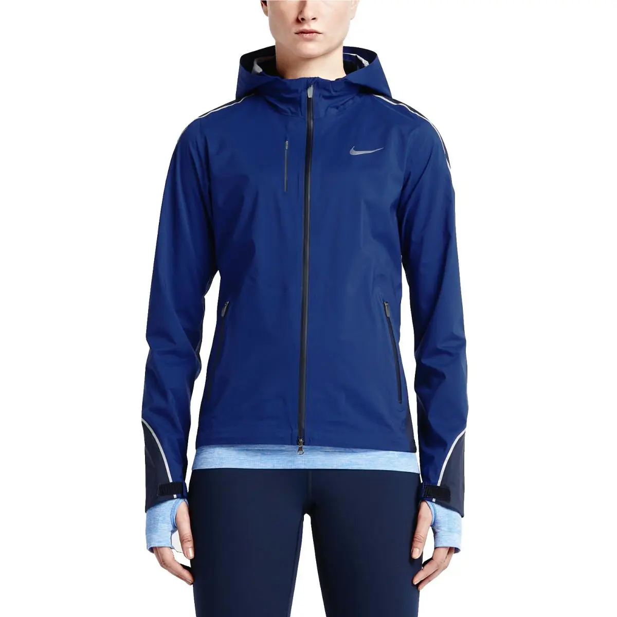 Nike Women`s XS Hyper Shield Light Running Jacket Blue 746679 455 Reflective