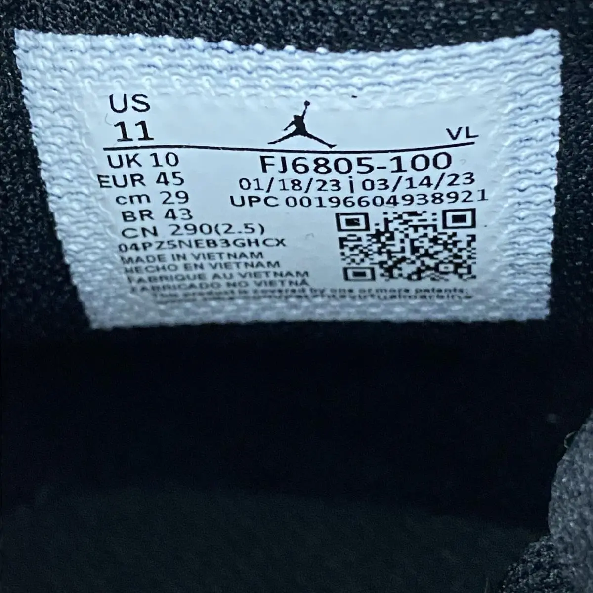 Nike shoes - Nike Air Jordan 1 - Air - FJ6805-100 - Black, White (UPC: 196604938921) 4