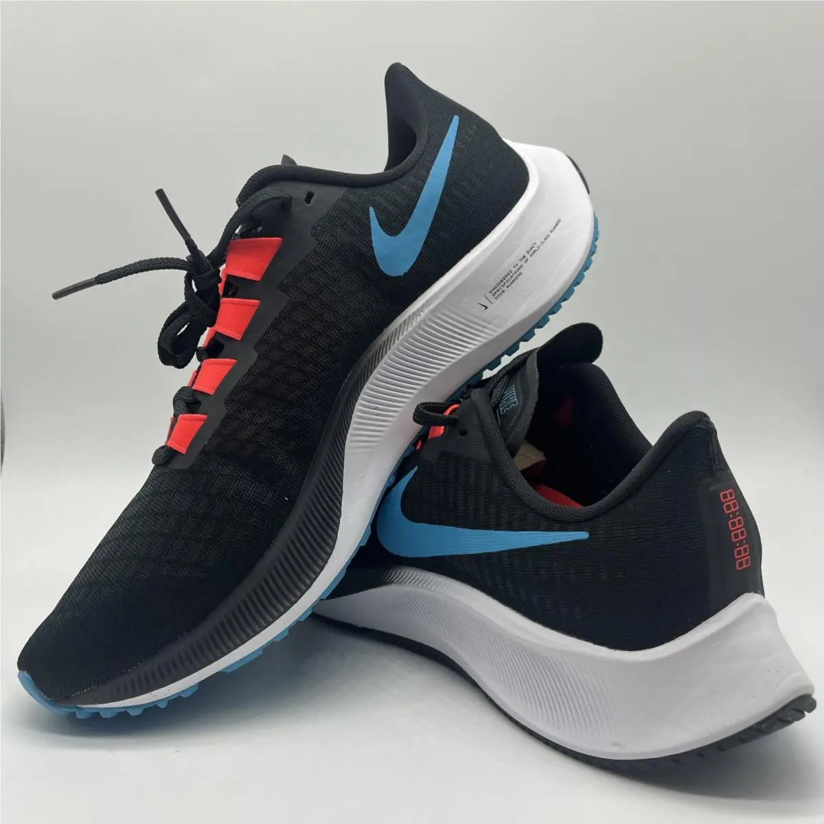 Air Zoom Pegasus 37 Black/blue Men`s Sz 10/12 Running Shoes BQ9646-011 by Nike