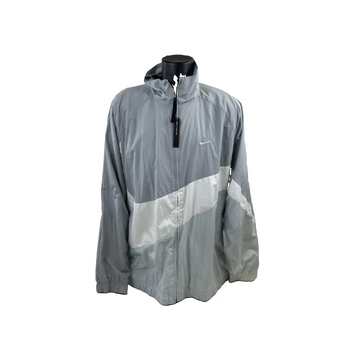 Nike Big Swoosh Jacket Men`s 2XL Blue AR3132-451 Full Zip Streetwear Sportswear