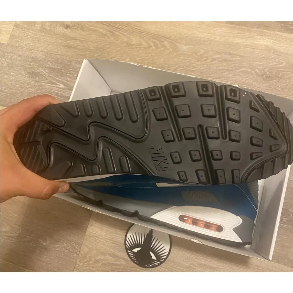 Nike shoes - Nike ID Air Max 90 - DV3894-900 - Laser Blue-Grey-White (UPC: 196156058238) 9
