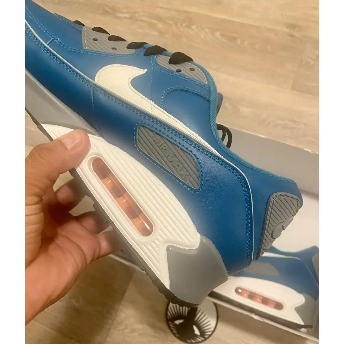 Nike shoes - Nike ID Air Max 90 - DV3894-900 - Laser Blue-Grey-White (UPC: 196156058238) 1