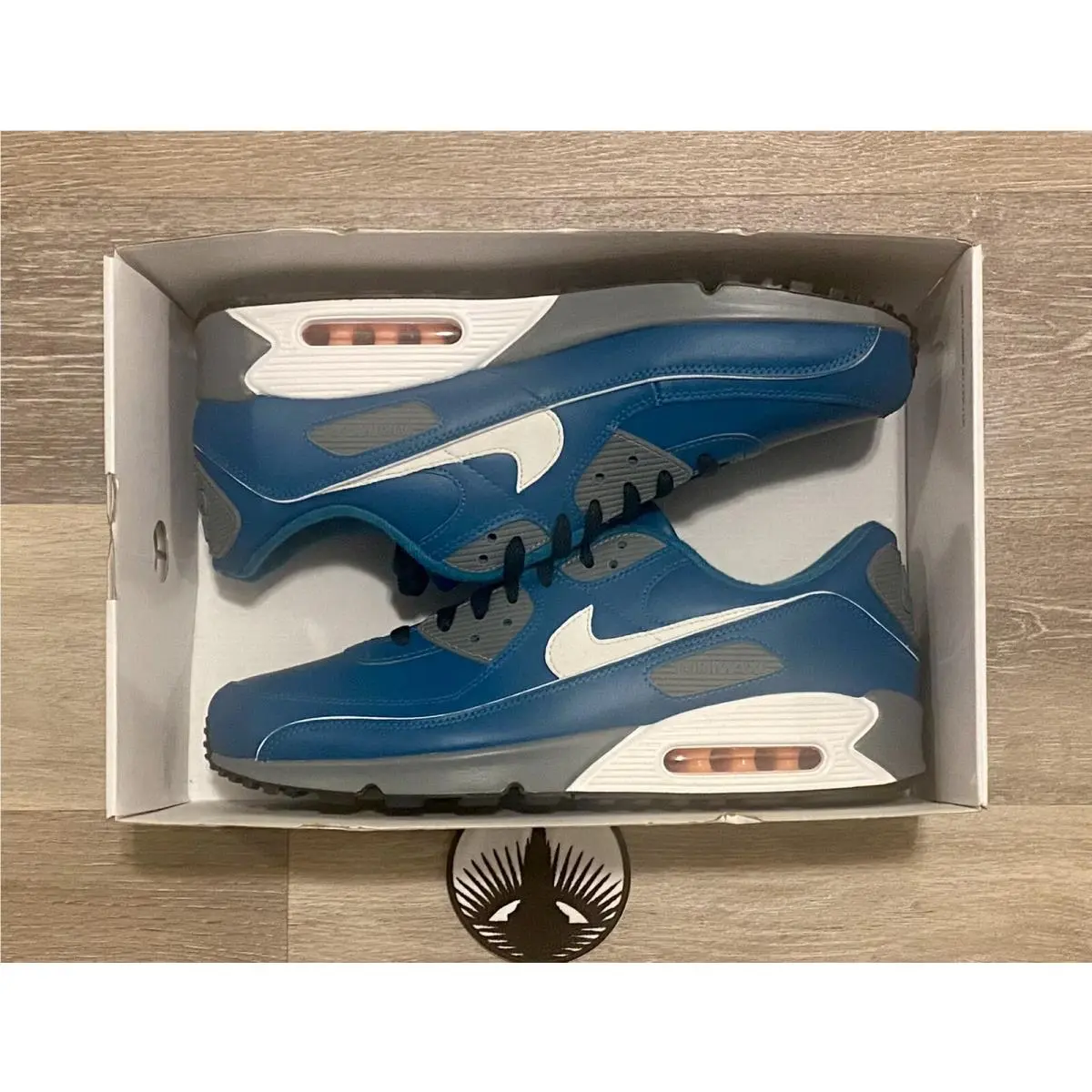 Nike shoes - Nike ID Air Max 90 - DV3894-900 - Laser Blue-Grey-White (UPC: 196156058238) 5