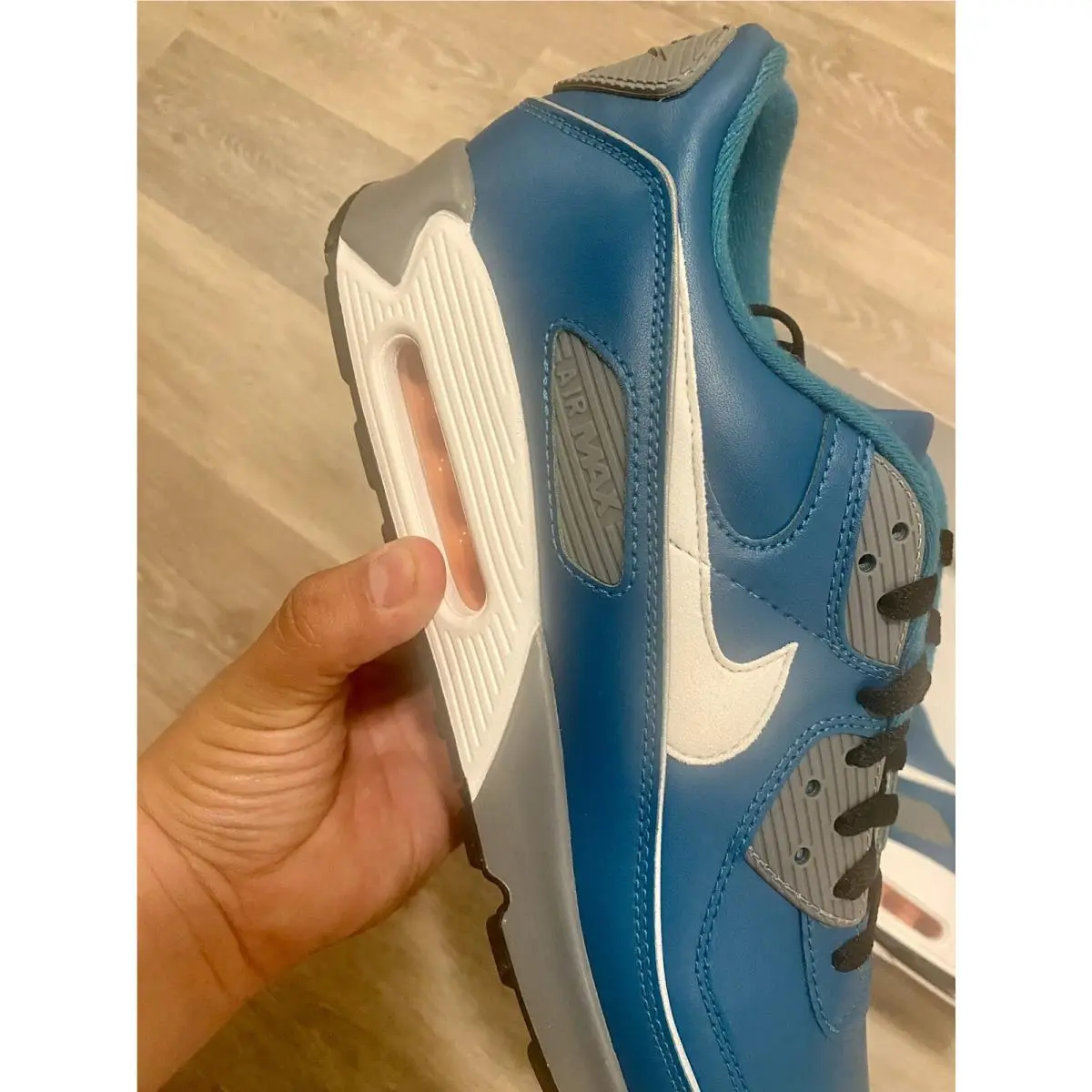Nike shoes - Nike ID Air Max 90 - DV3894-900 - Laser Blue-Grey-White (UPC: 196156058238) 7
