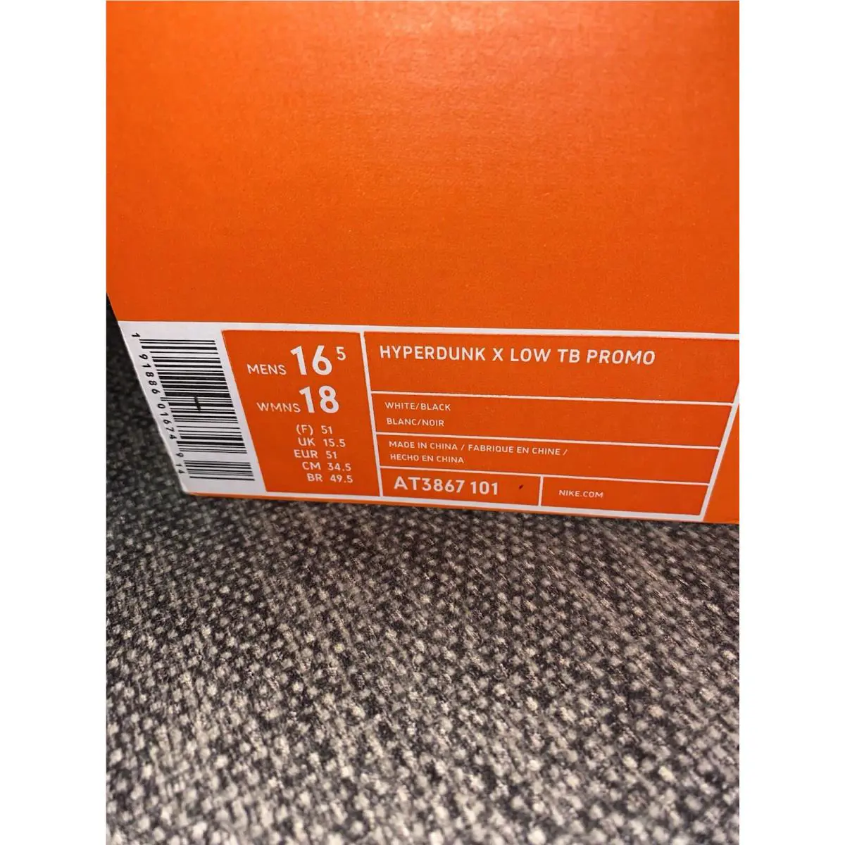 Nike shoes - Nike Hyperdunk X Low - Hyperdunk Low - AT3867-101 - White, Manufacturer: White (UPC: 823233923928) 5