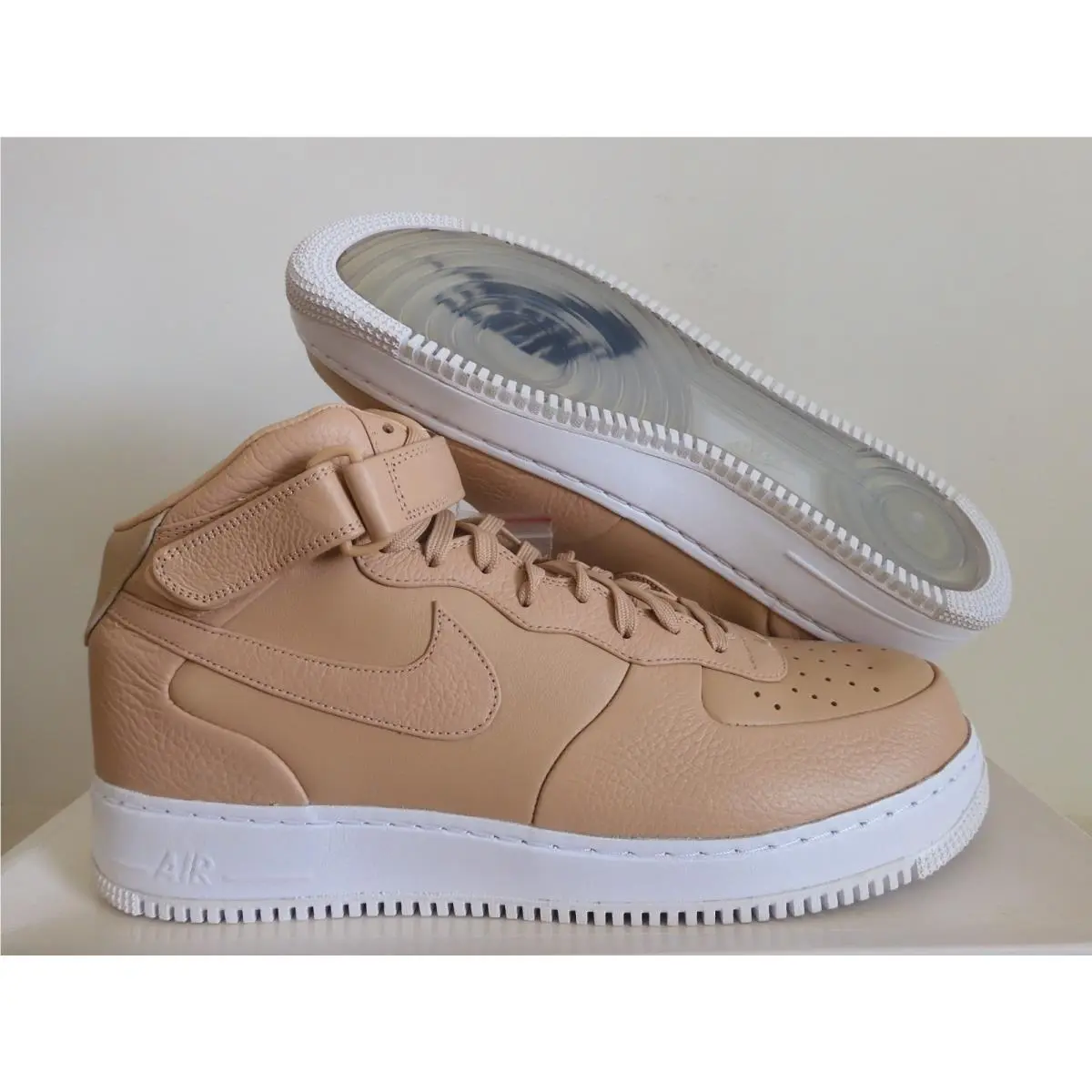 Nike Nikelab Air Force 1 Mid Vachetta Tan Brown Sz 15 Rare 2016 819677-200