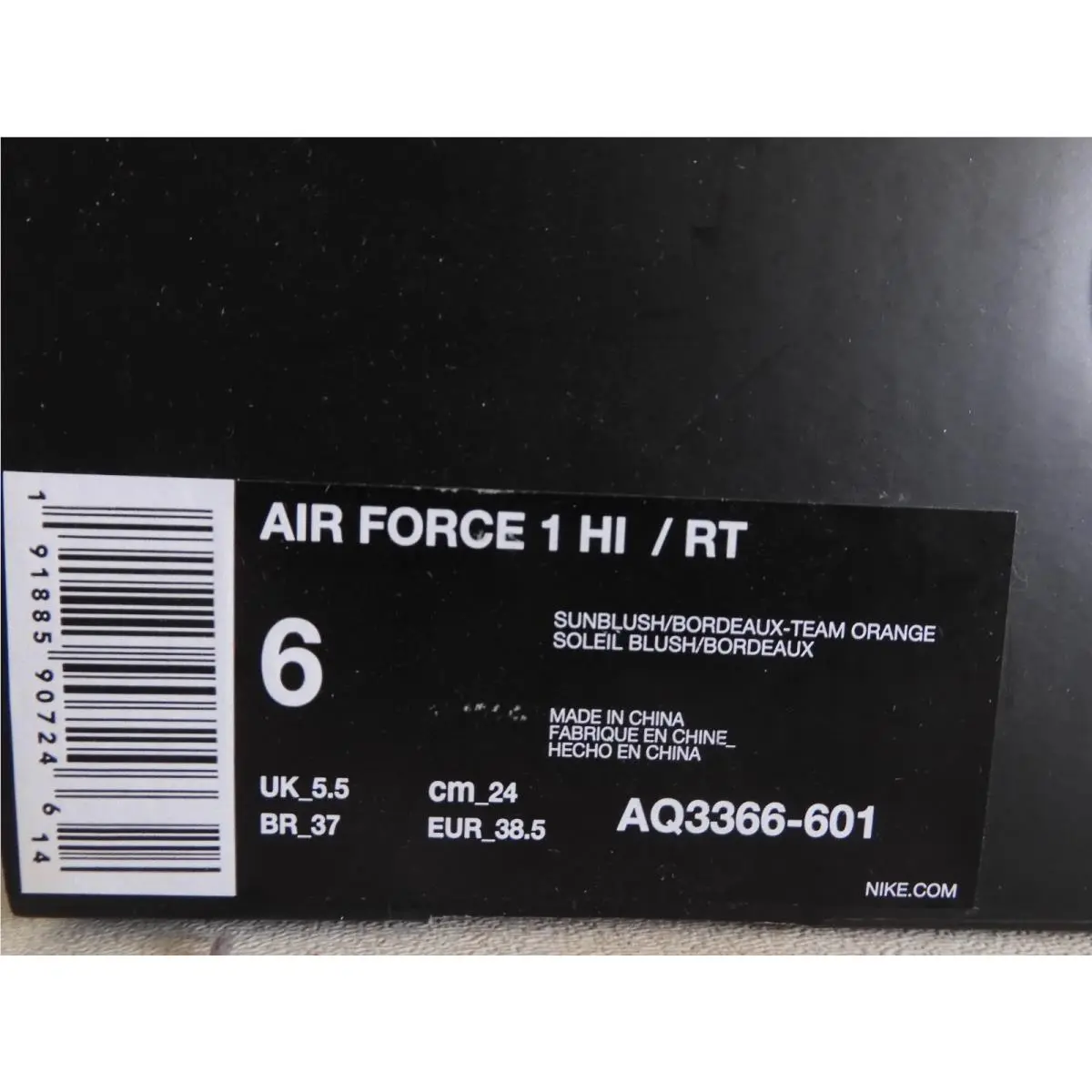 Nike shoes - Nike Air Force 1 - Air Force - AQ3366-601 - Pink (UPC: 191885907246) 6