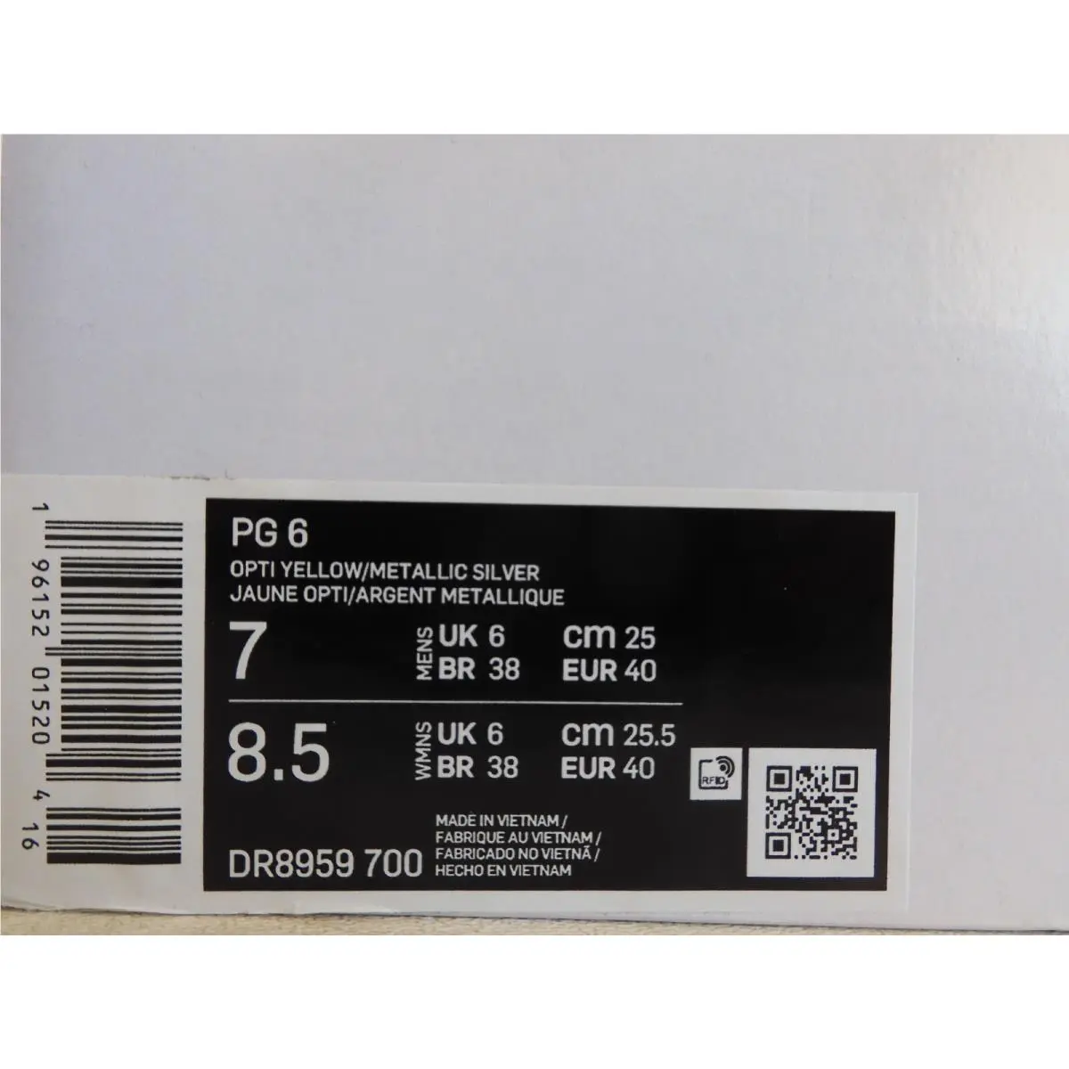Nike shoes - Nike PG 6 - DR8959-700 - Opti Yellow Metallic Silver 3