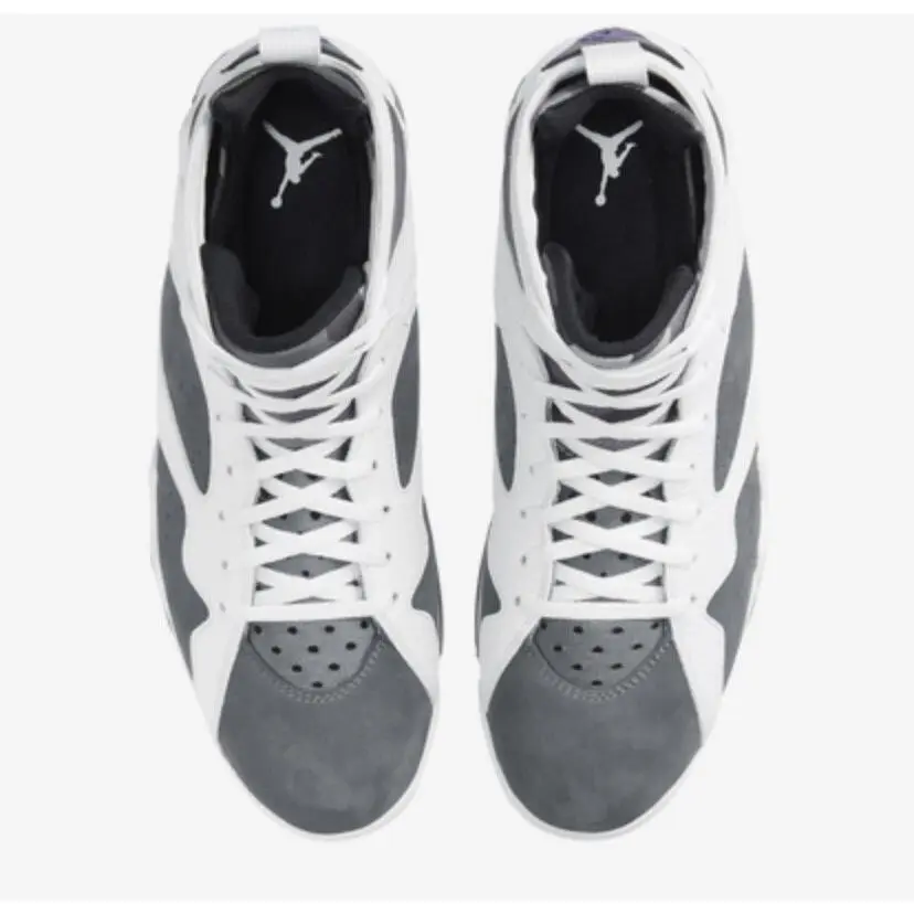 Nike Air Jordan 7 Retro Flint White Black Varsity Purple 2021 M 11 CU9307-100 - Gray