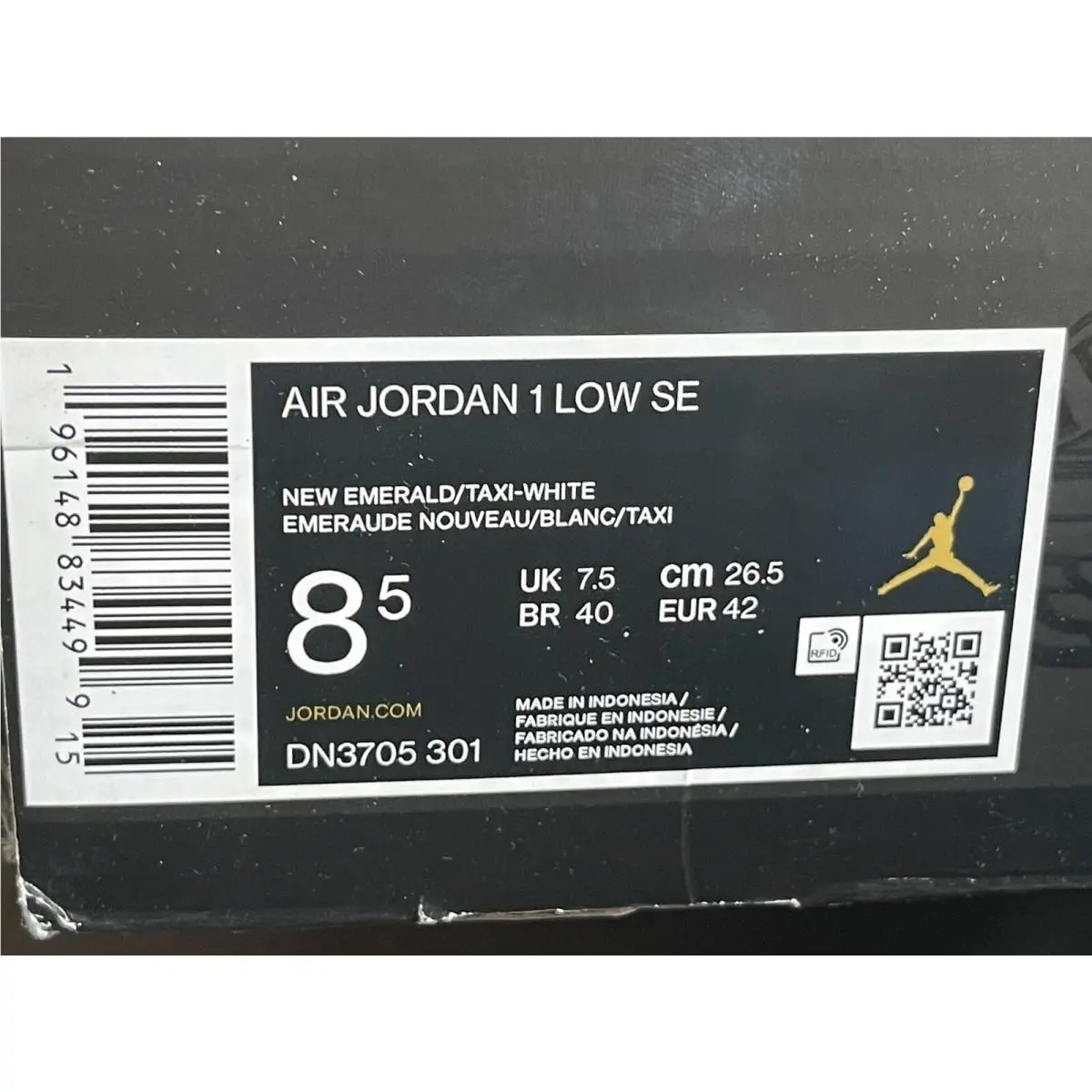 Nike shoes - Air Jordan 1 - Air - DN3705-301 - New Emerald (UPC: 0196148834499) 10