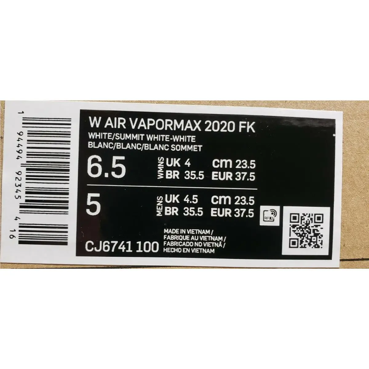 Nike shoes - Nike Air VaporMax Flyknit - Air VaporMax Flyknit - CJ6741100 - Gray, Manufacturer: White, Summit White 4