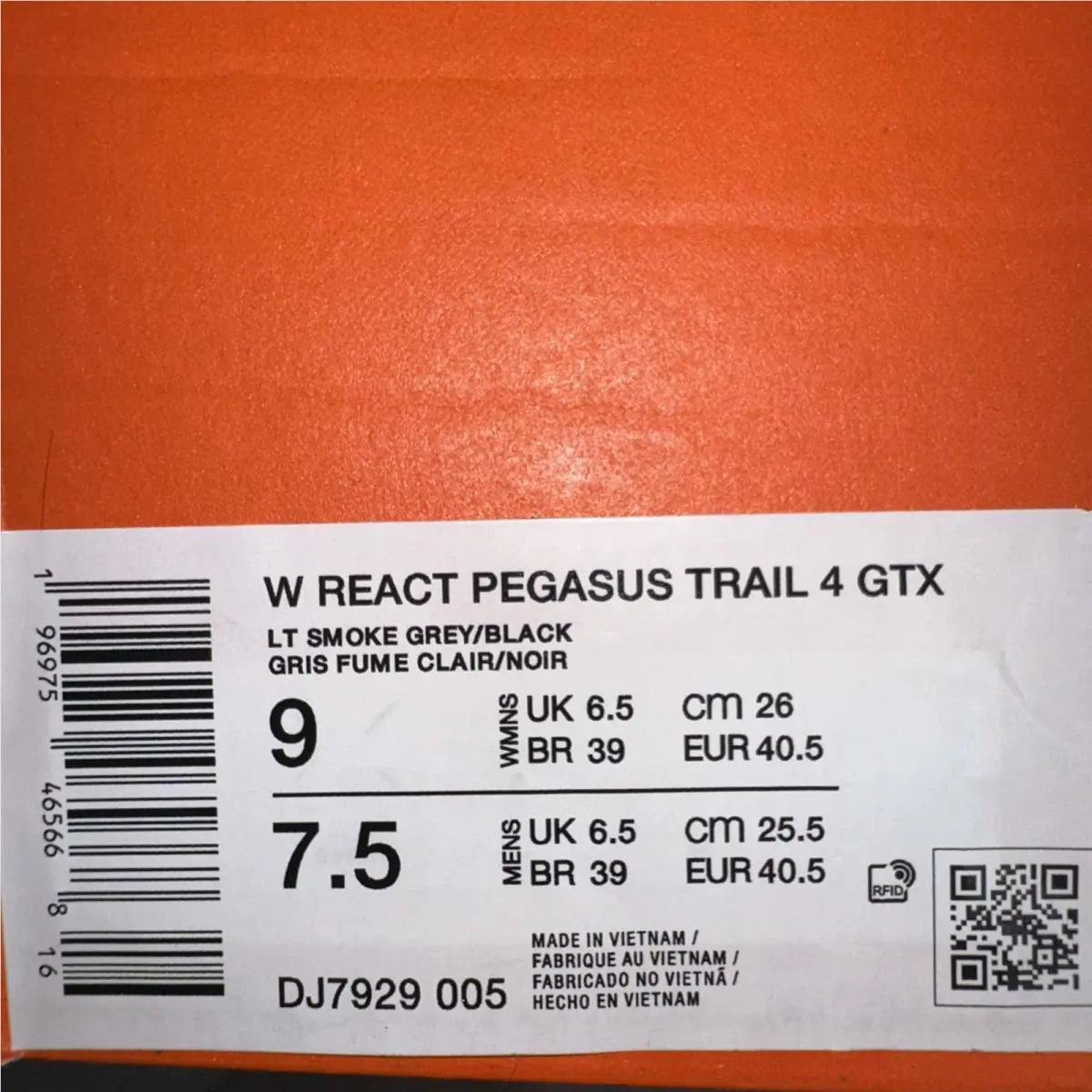 Nike shoes - Nike React Pegasus Trail 4 GTX - DJ7929 005 - Multicolor (UPC: 00196975465668) 4