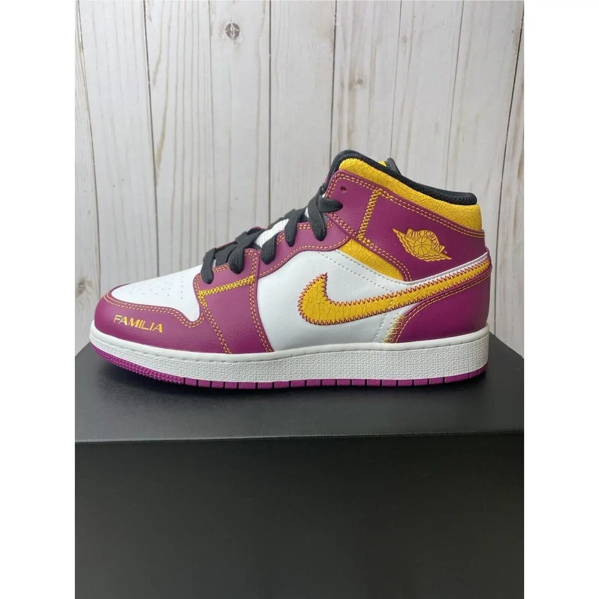 Nike Air Jordan 1 Mid Day of The Dead Mens Size 14 Fuchsia Orange DC0350 100