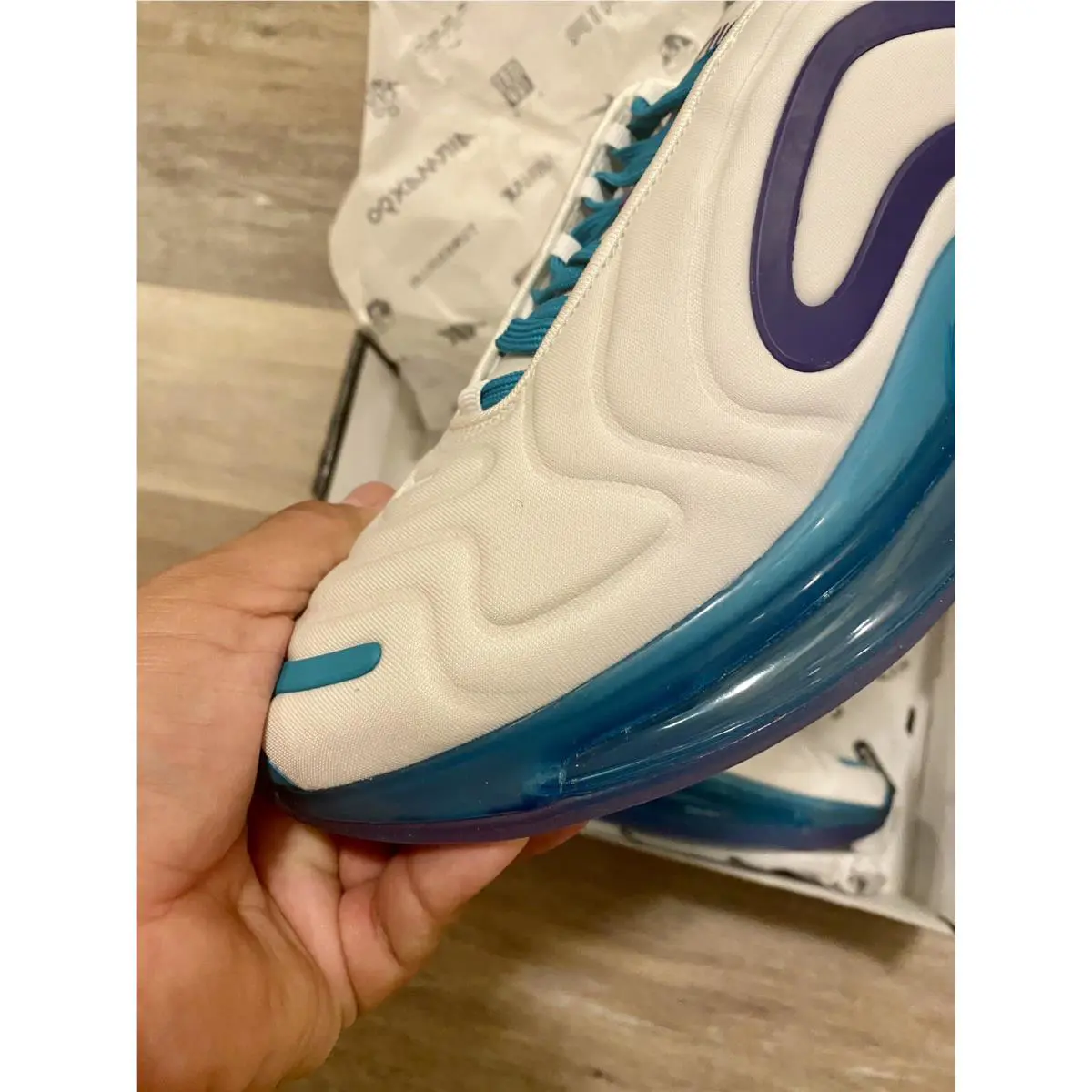 Nike shoes - Nike Air Max 720 - Air Max - AR9293-100 - White-Court Purple-Spirit Teal (UPC: 192499471932) 2