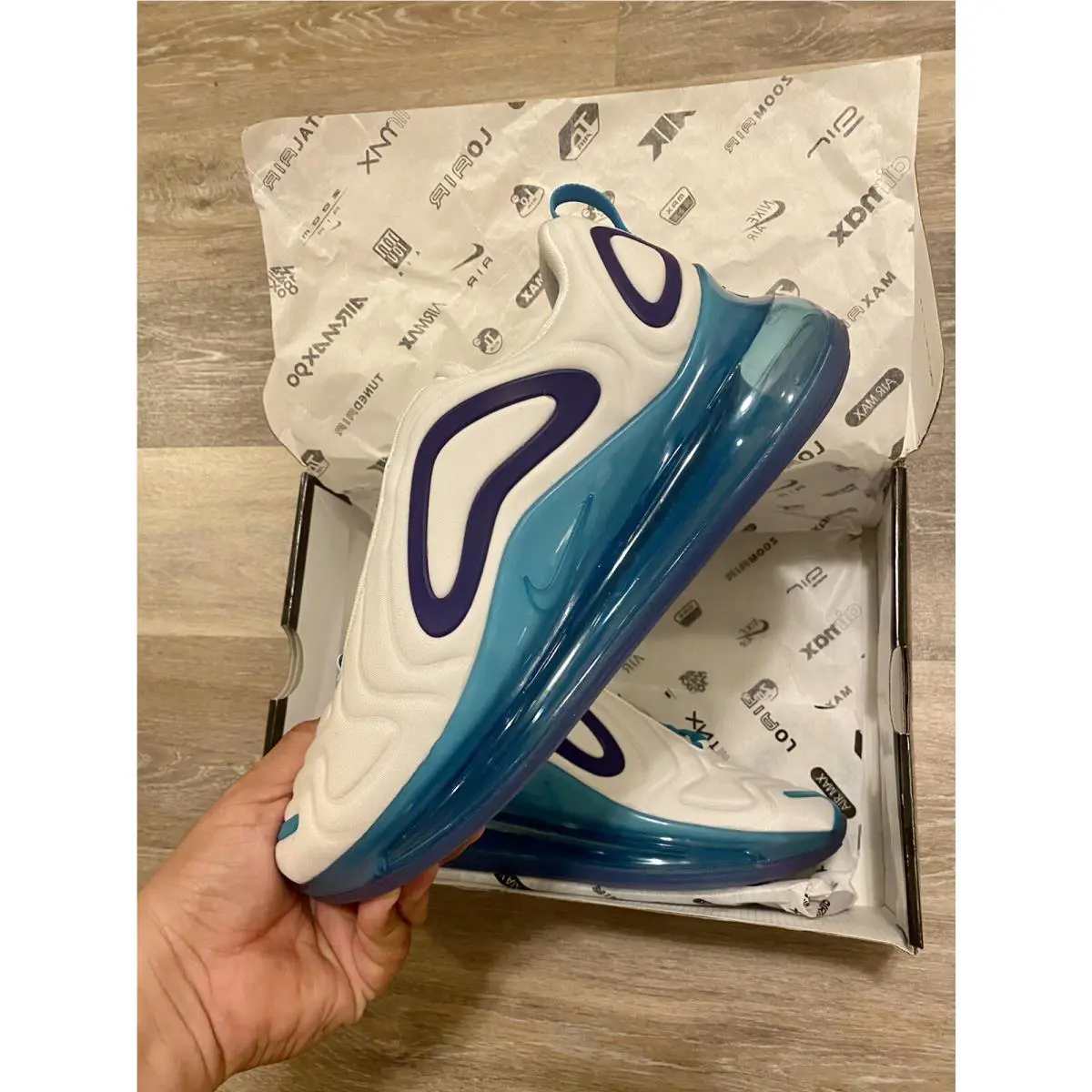 Nike shoes - Nike Air Max 720 - Air Max - AR9293-100 - White-Court Purple-Spirit Teal (UPC: 192499471932) 3