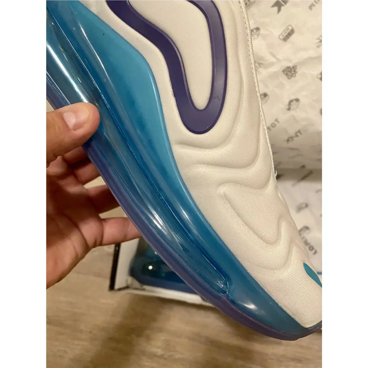 Nike shoes - Nike Air Max 720 - Air Max - AR9293-100 - White-Court Purple-Spirit Teal (UPC: 192499471932) 7