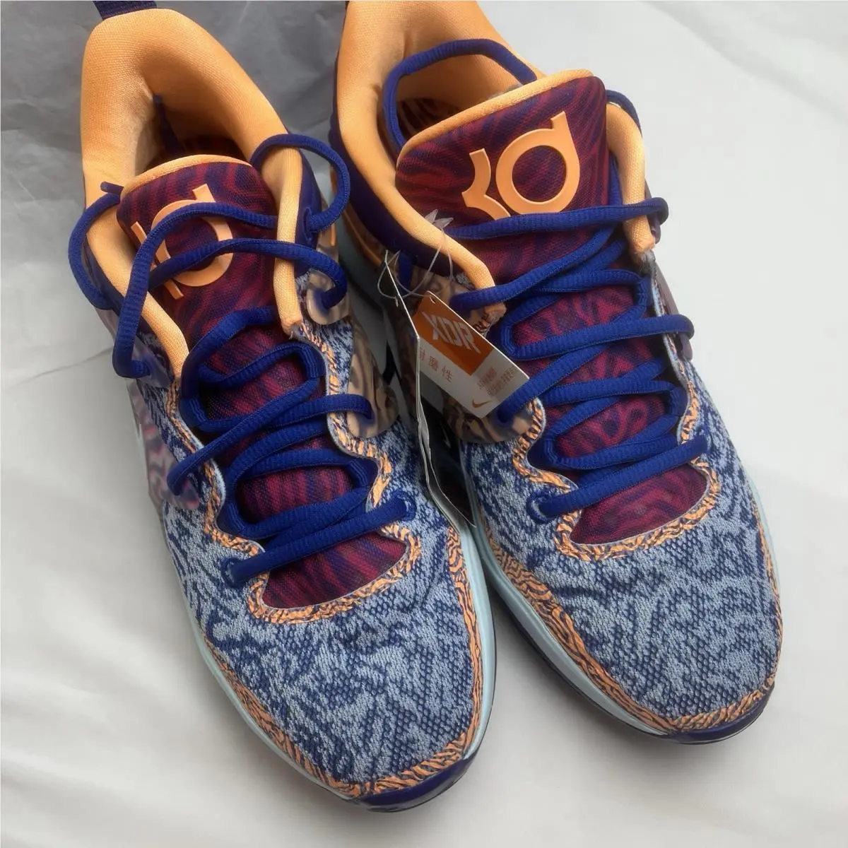 Nike shoes - Nike KD 15 - DM1054 400 - Blue, Manufacturer: Old Royal/Glacier Blue/Peach Cream/Vivid Purple/Hyper Pink 3