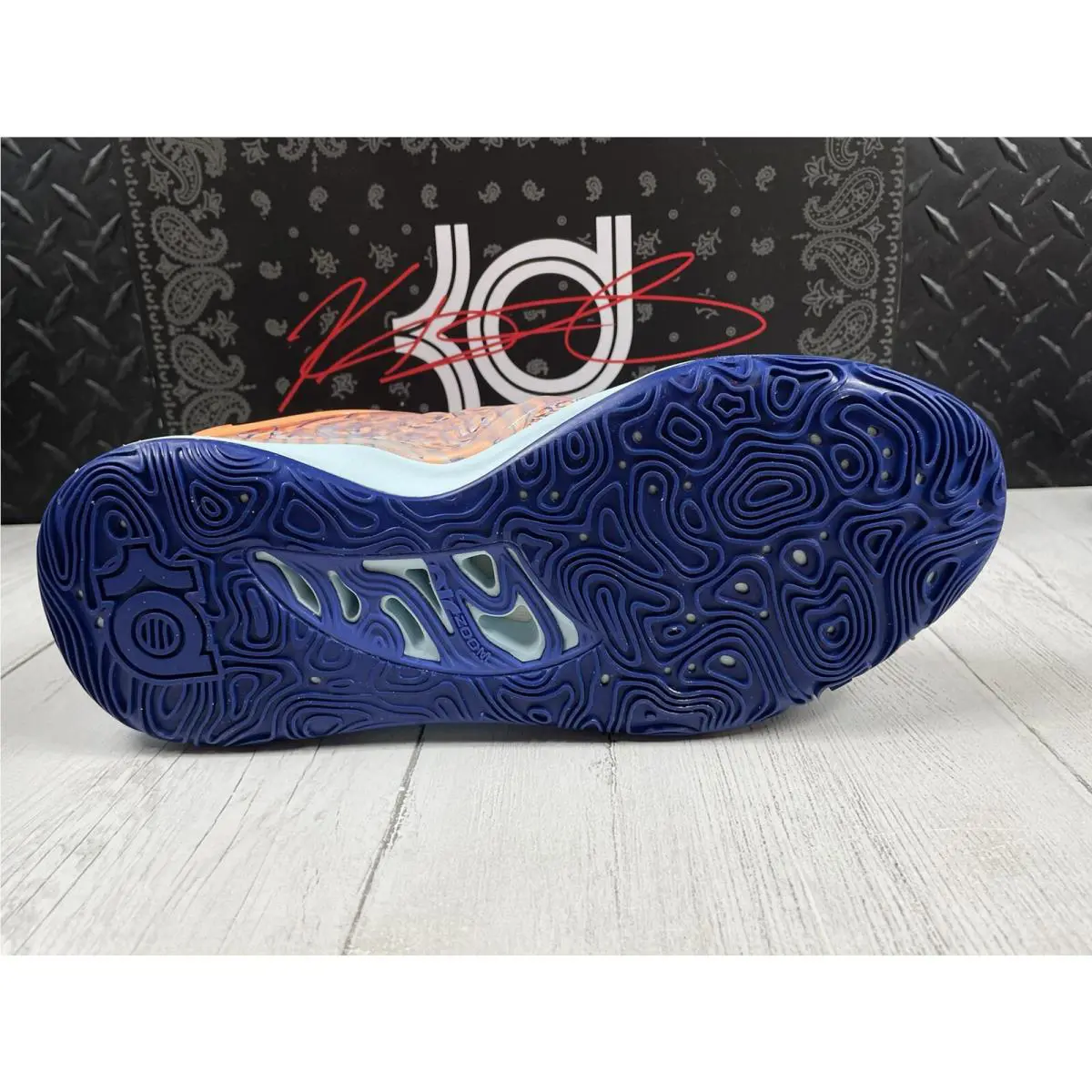 Nike shoes - Nike KD 15 - DM1054 400 - Blue, Manufacturer: Old Royal/Glacier Blue/Peach Cream/Vivid Purple/Hyper Pink 9