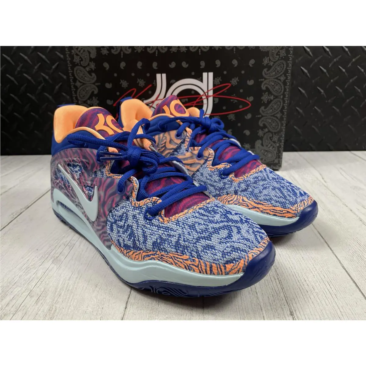 Nike shoes - Nike KD 15 - DM1054 400 - Blue, Manufacturer: Old Royal/Glacier Blue/Peach Cream/Vivid Purple/Hyper Pink 1