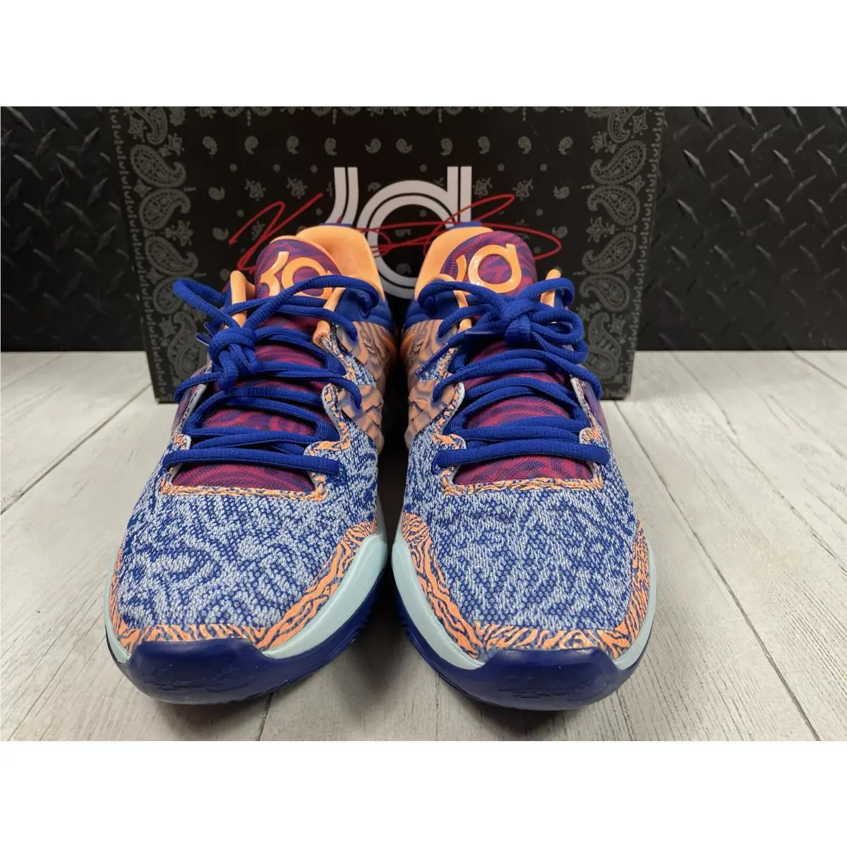 Nike shoes - Nike KD 15 - DM1054 400 - Blue, Manufacturer: Old Royal/Glacier Blue/Peach Cream/Vivid Purple/Hyper Pink 2