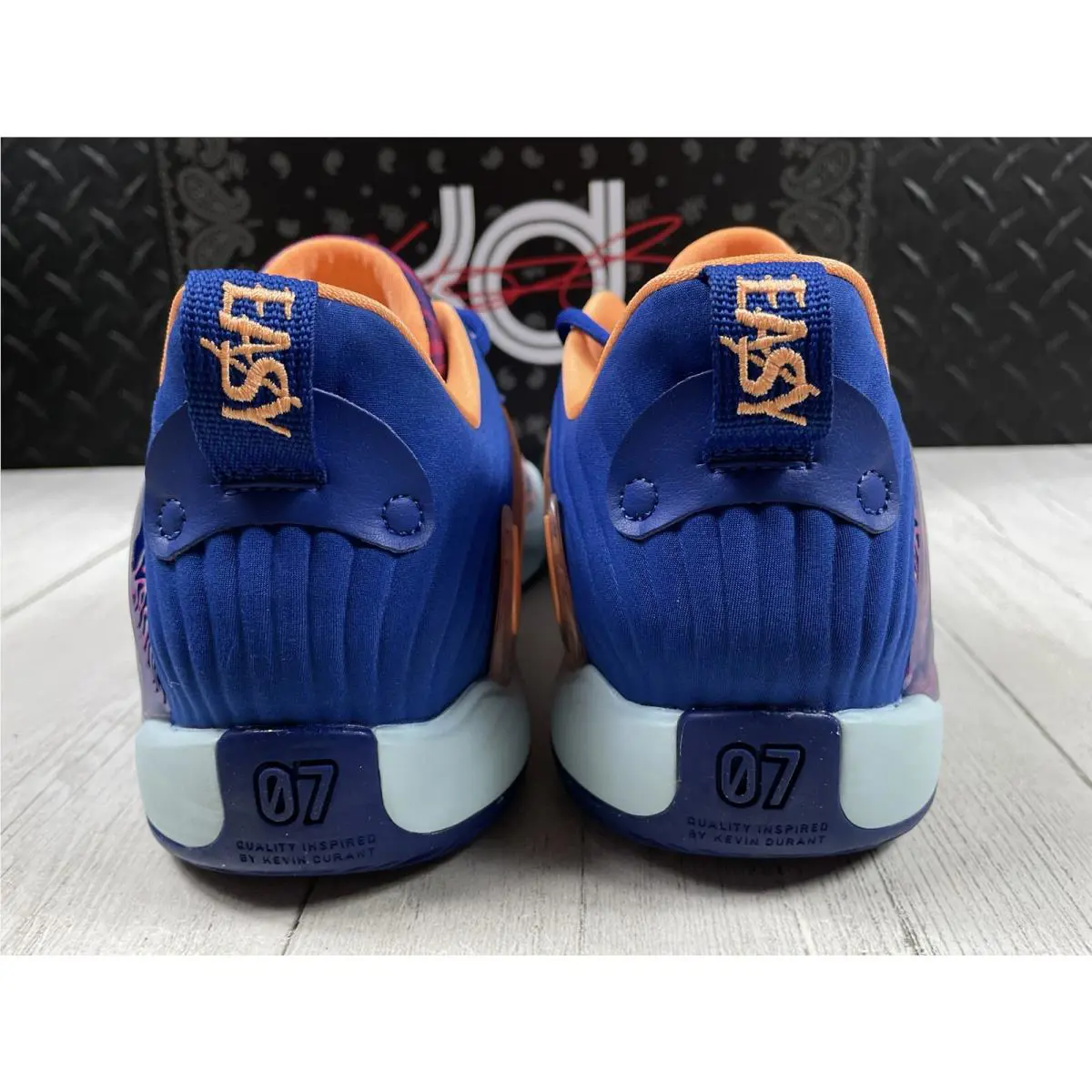 Nike shoes - Nike KD 15 - DM1054 400 - Blue, Manufacturer: Old Royal/Glacier Blue/Peach Cream/Vivid Purple/Hyper Pink 5