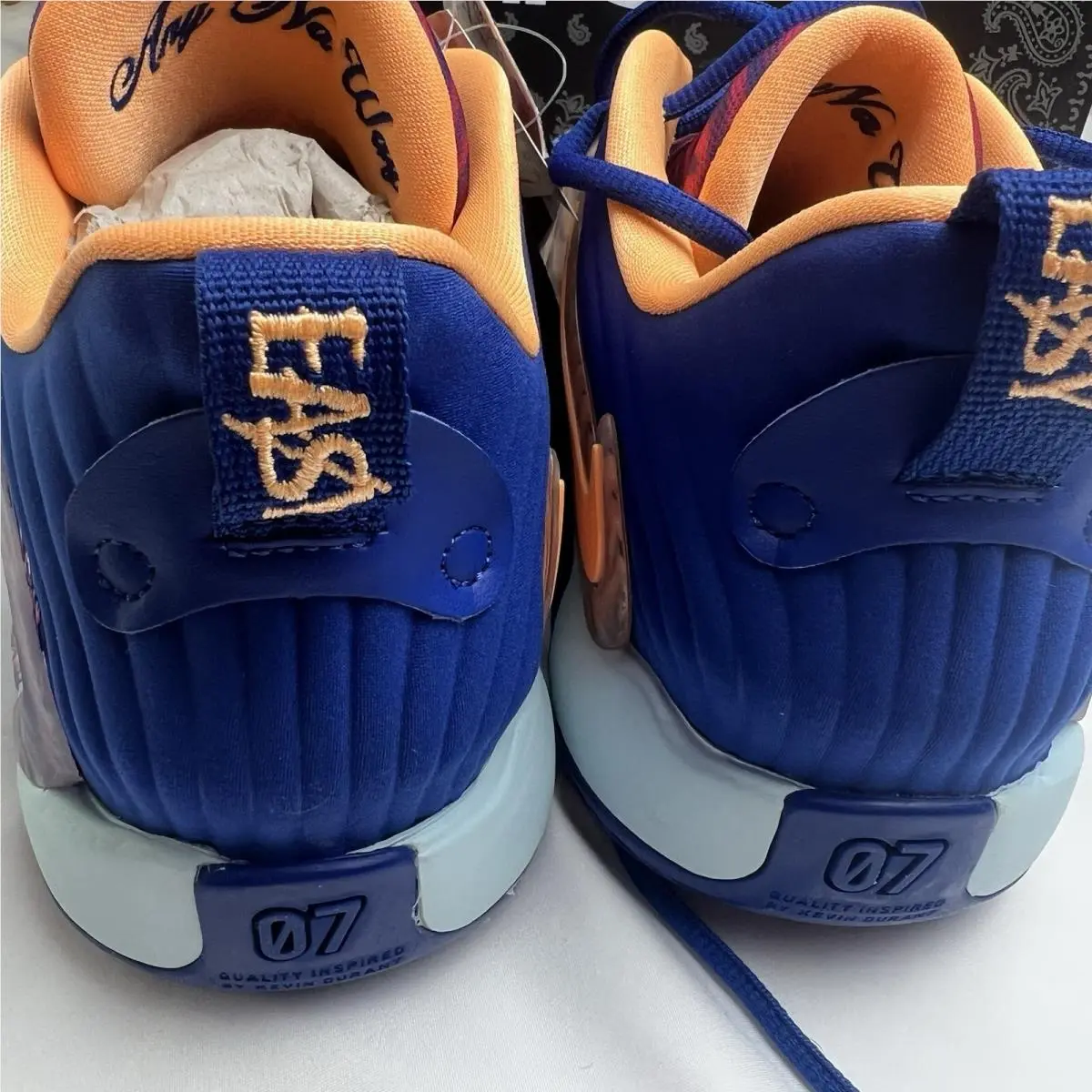 Nike shoes - Nike KD 15 - DM1054 400 - Blue, Manufacturer: Old Royal/Glacier Blue/Peach Cream/Vivid Purple/Hyper Pink 9