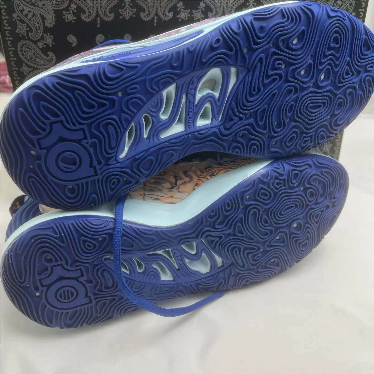 Nike shoes - Nike KD 15 - DM1054 400 - Blue, Manufacturer: Old Royal/Glacier Blue/Peach Cream/Vivid Purple/Hyper Pink 5