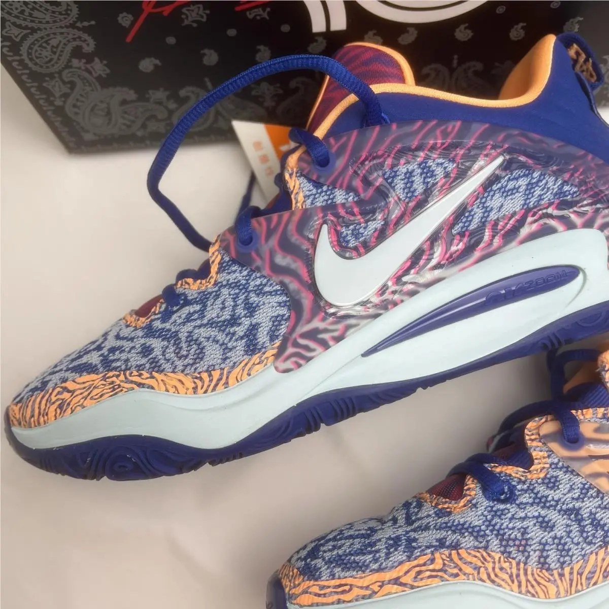Nike shoes - Nike KD 15 - DM1054 400 - Blue, Manufacturer: Old Royal/Glacier Blue/Peach Cream/Vivid Purple/Hyper Pink 7