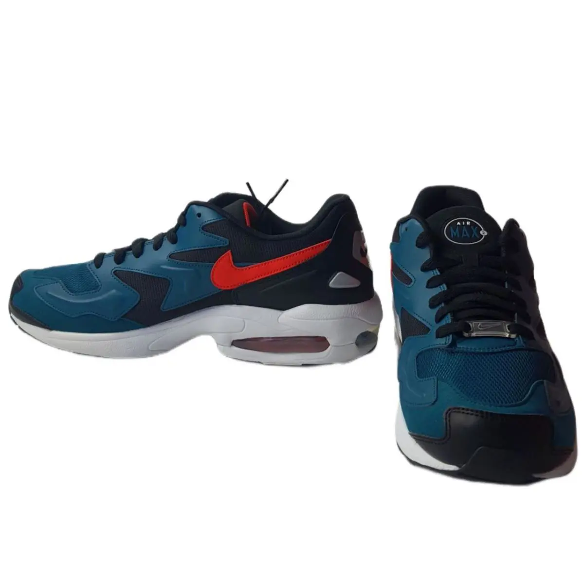 Nike Men`s Black Air Max 2 Light Sneakers AO1741 12 - Black