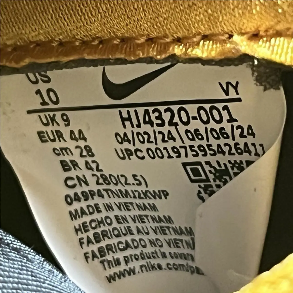 Nike shoes - Nike Dunk Hi Retro PRM - HJ4320-001 - Yellow (UPC: 197595426411) 12