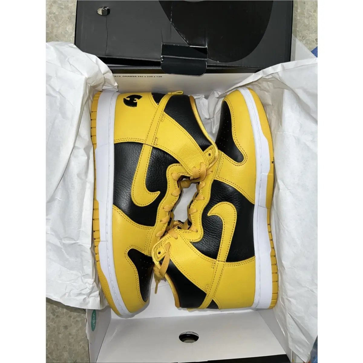 Nike Dunk Hi Retro Prm Wu-tang Clan Yellow Black Men`s Sneaker HJ4320-001 Sz 10
