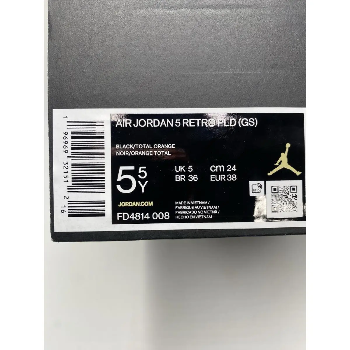 Nike shoes - Air Jordan 5 - Air - FD4814 008 - Black/Total Orange (UPC: 196969321512) 5