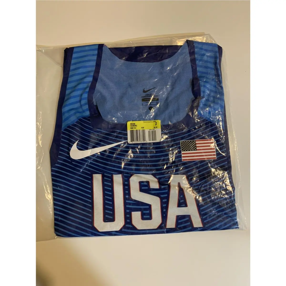 Usa Nike Mens Small Olympic Jersey Kit Singlet Blue