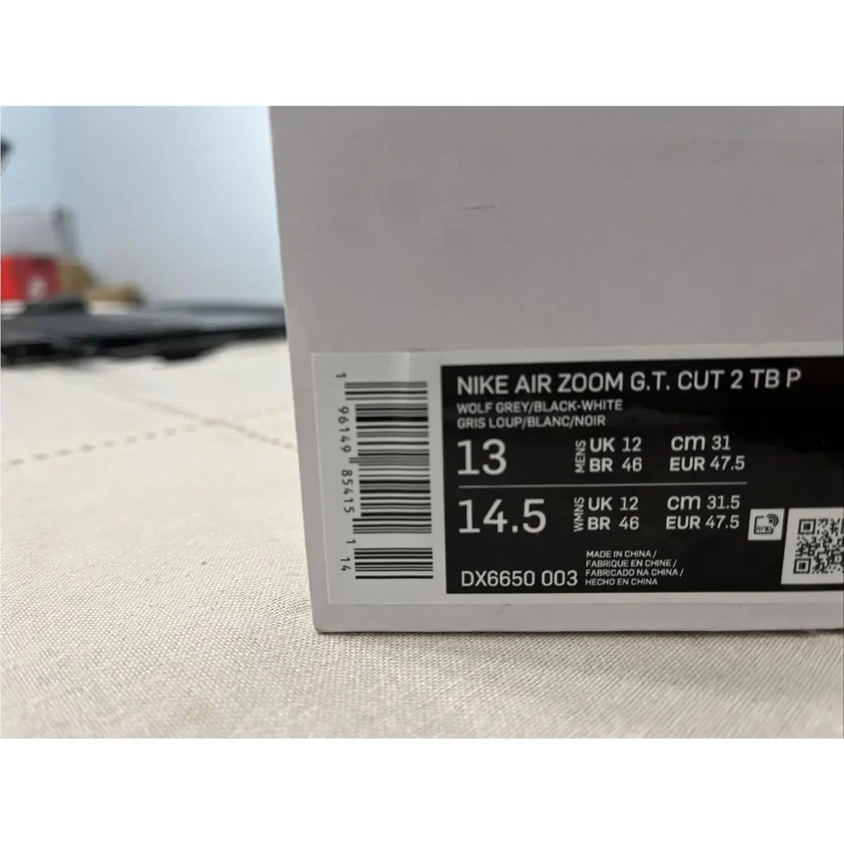 Nike shoes - Nike Air Zoom G.T. CUT - DX6650 003 - Wolf Grey Black White 15